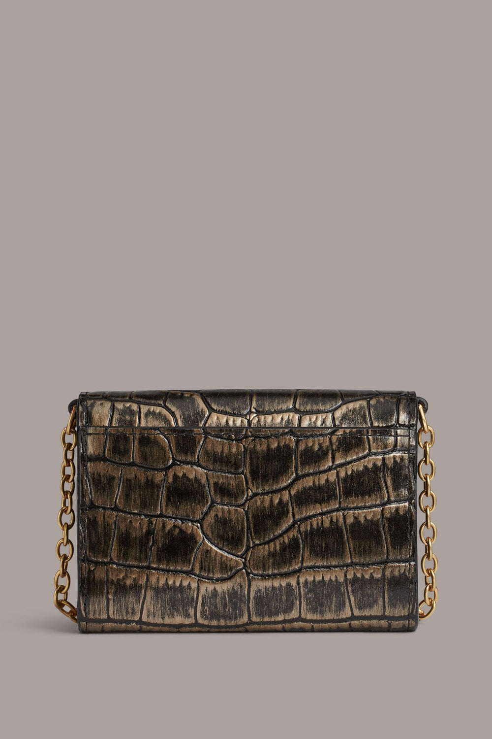 Donna Karan | MALVERNE METALLIC CROC-EFFECT MINI CROSSBODY BAG