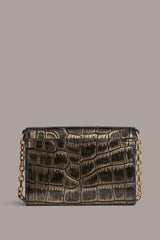 Donna Karan | MALVERNE METALLIC CROC-EFFECT MINI CROSSBODY BAG
