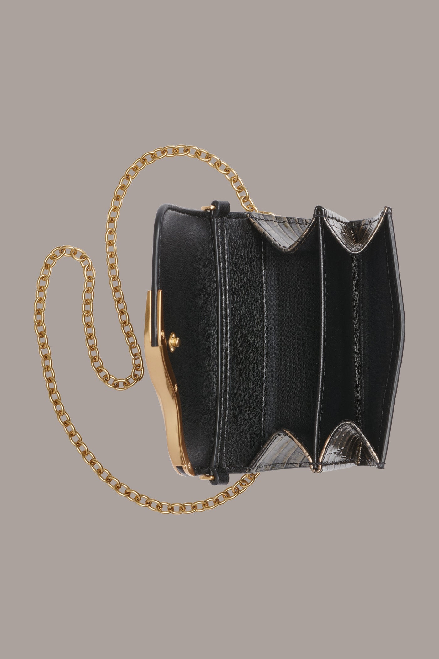 Donna Karan | MALVERNE METALLIC CROC-EFFECT MINI CROSSBODY BAG