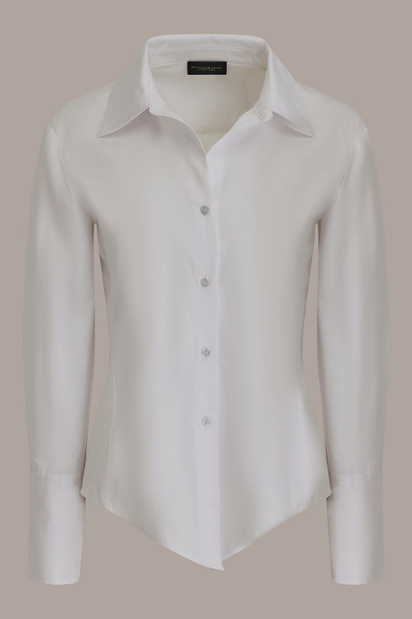Donna Karan | CROPPED WOVEN BLOUSE