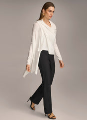 Donna Karan | LONG SLEEVE DRAPE CARDIGAN