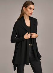 Donna Karan | LONG SLEEVE DRAPE CARDIGAN