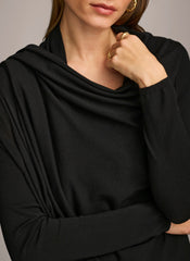 Donna Karan | LONG SLEEVE DRAPE CARDIGAN