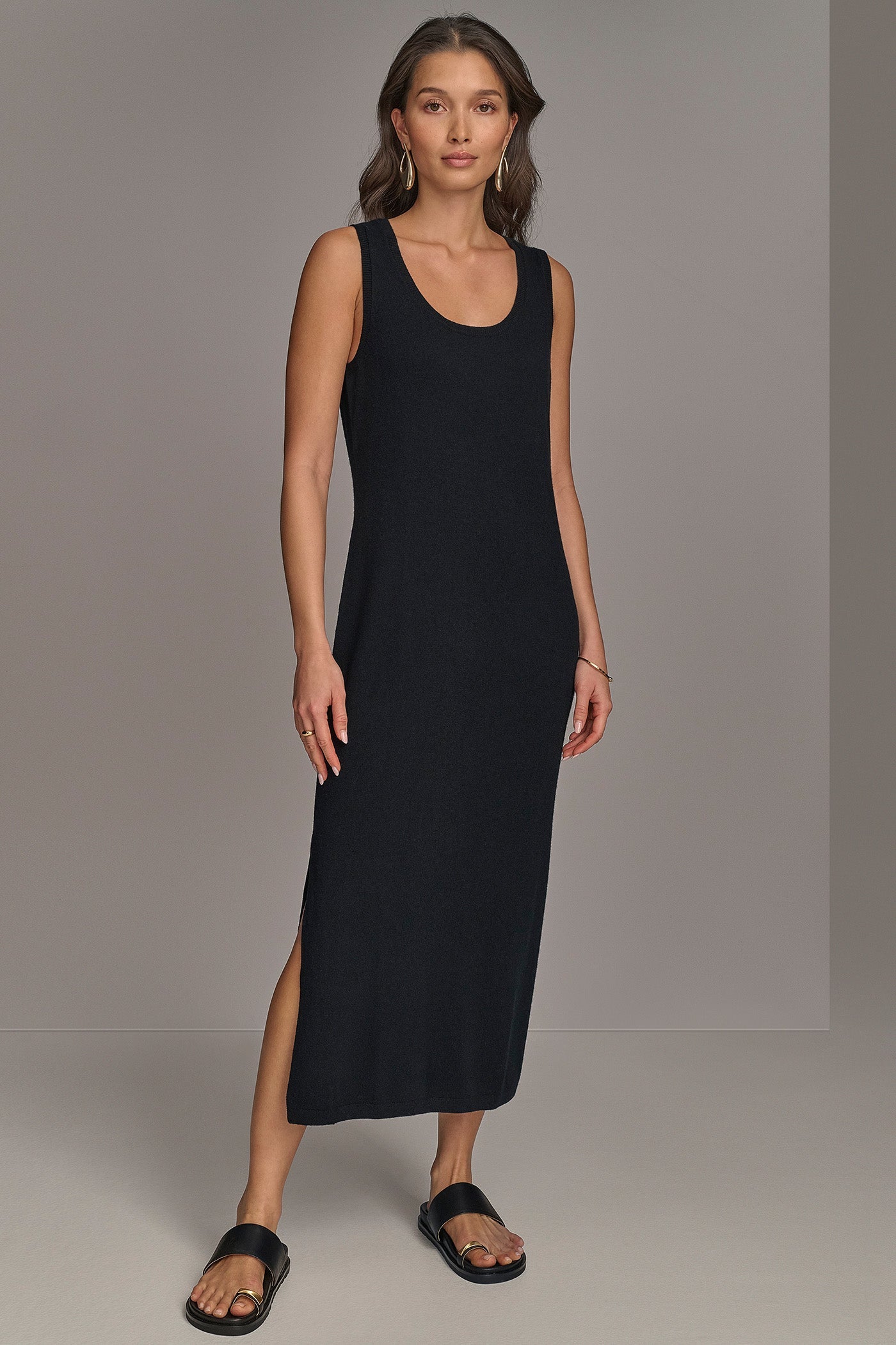 Donna Karan | CASHMERE SLEEVELESS MIDI TANK DRESS