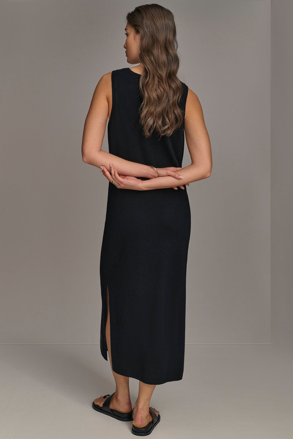 Donna Karan | CASHMERE SLEEVELESS MIDI TANK DRESS