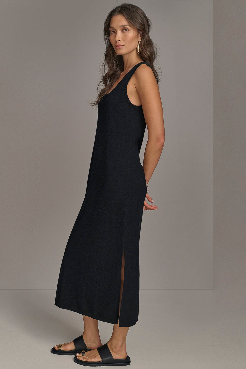 Donna Karan | CASHMERE SLEEVELESS MIDI TANK DRESS