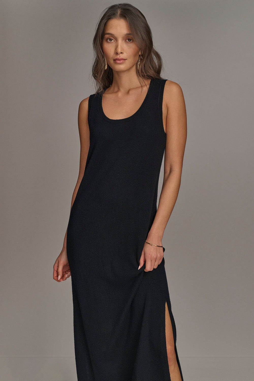 Donna Karan | CASHMERE SLEEVELESS MIDI TANK DRESS