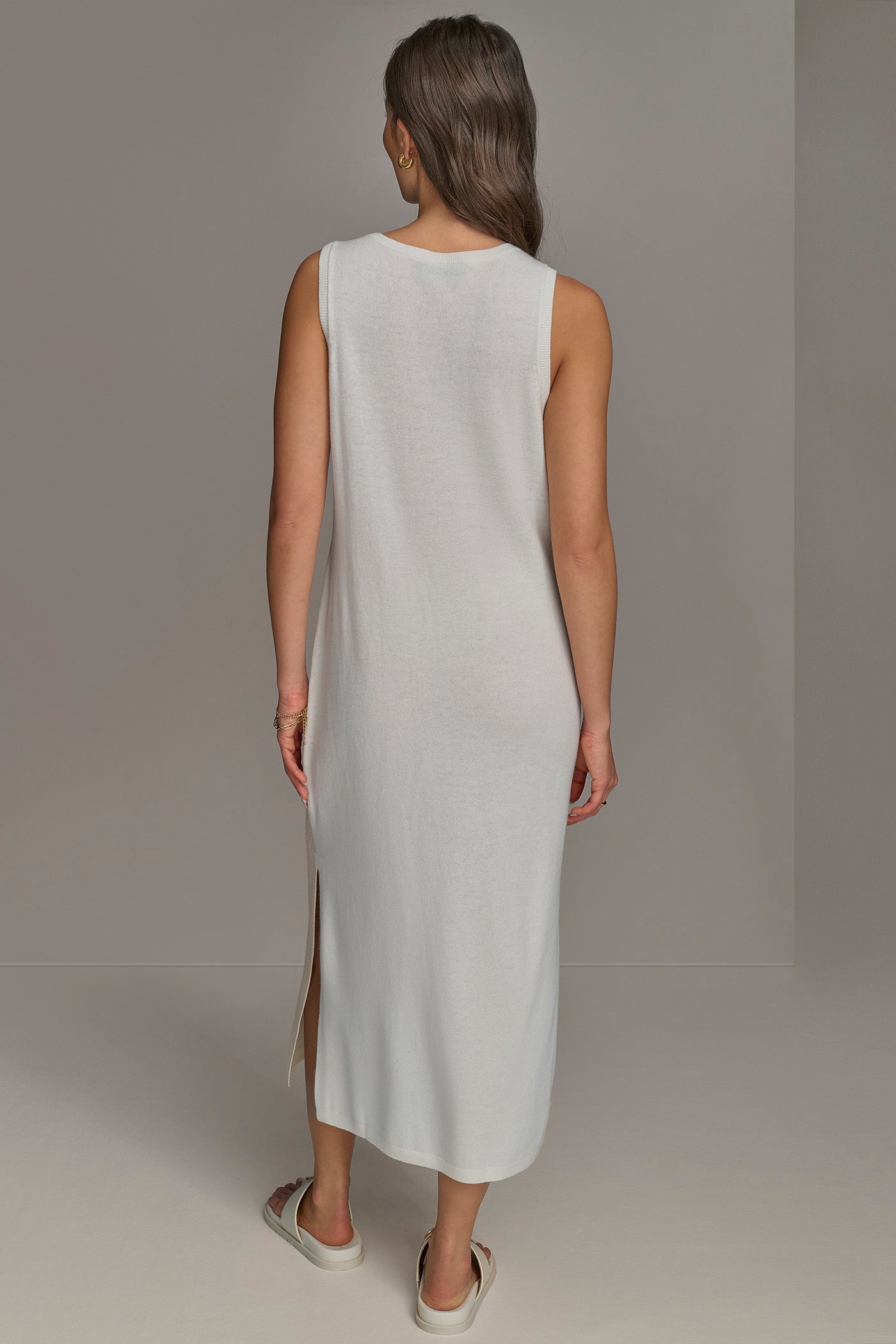 Donna Karan | CASHMERE SLEEVELESS MIDI TANK DRESS