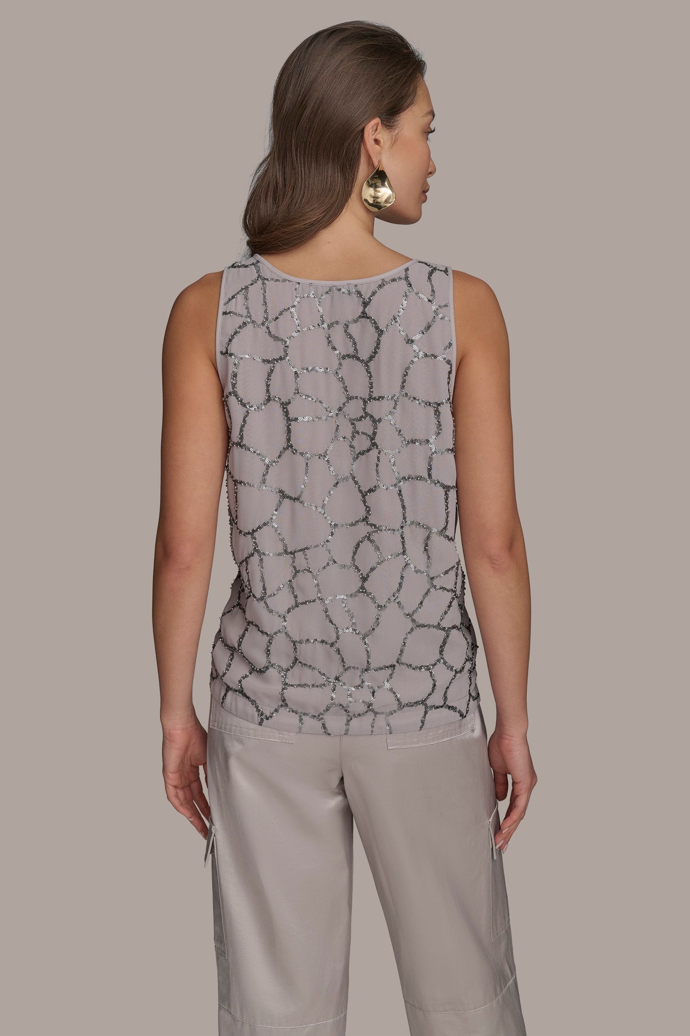 Donna Karan | SHELL WITH SEQUIN DETAIL