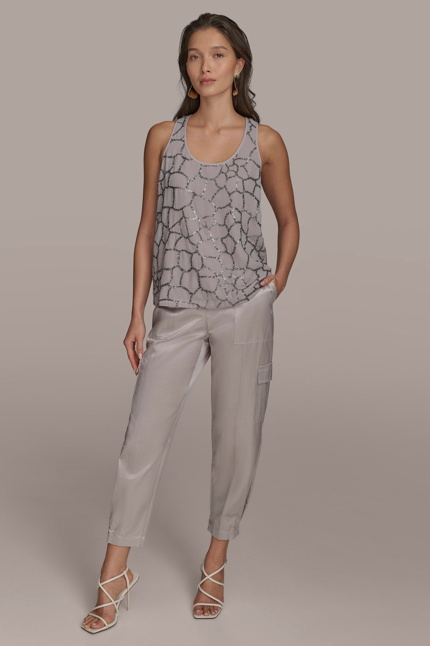 Donna Karan | SHELL WITH SEQUIN DETAIL