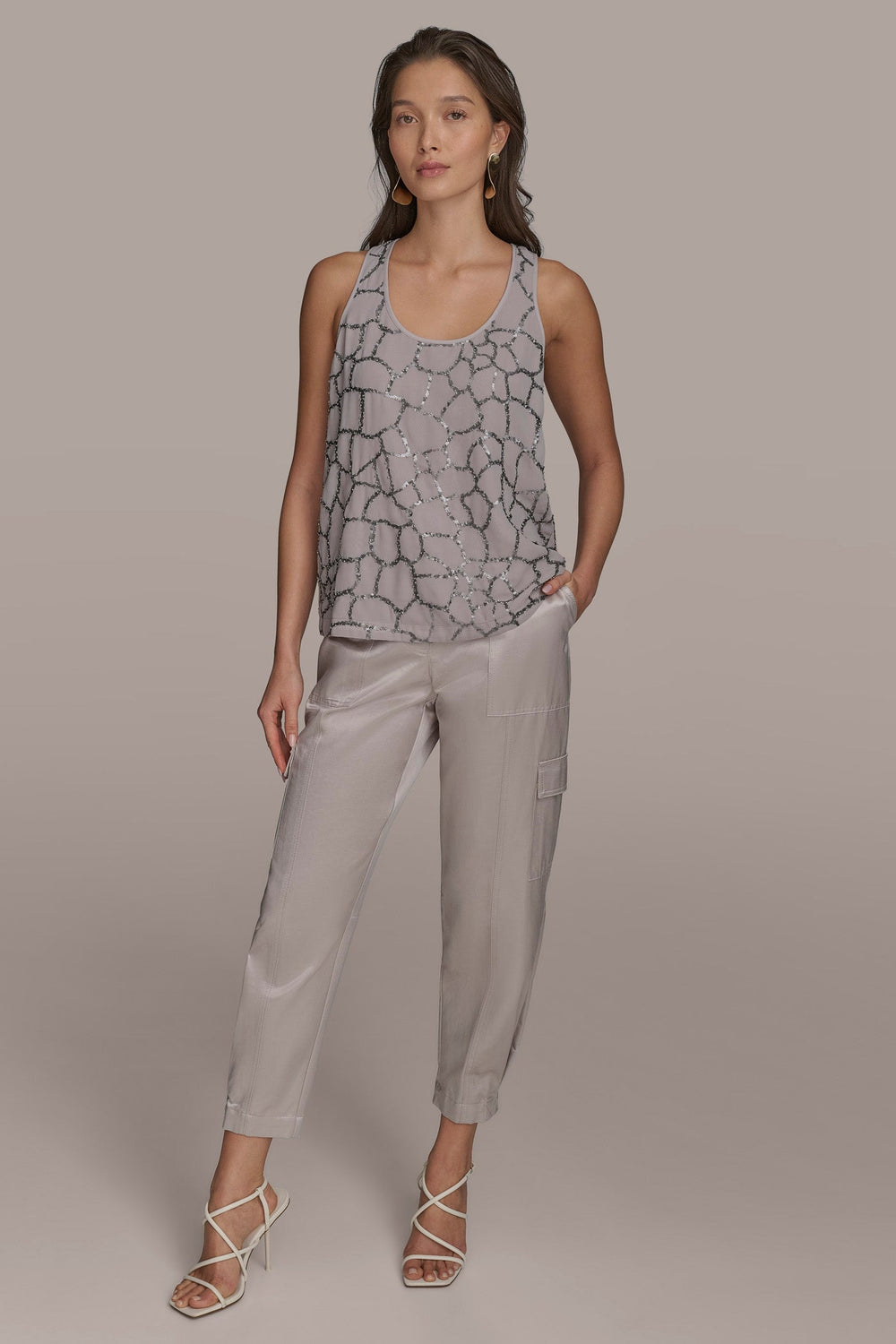 Donna Karan | SHELL WITH SEQUIN DETAIL