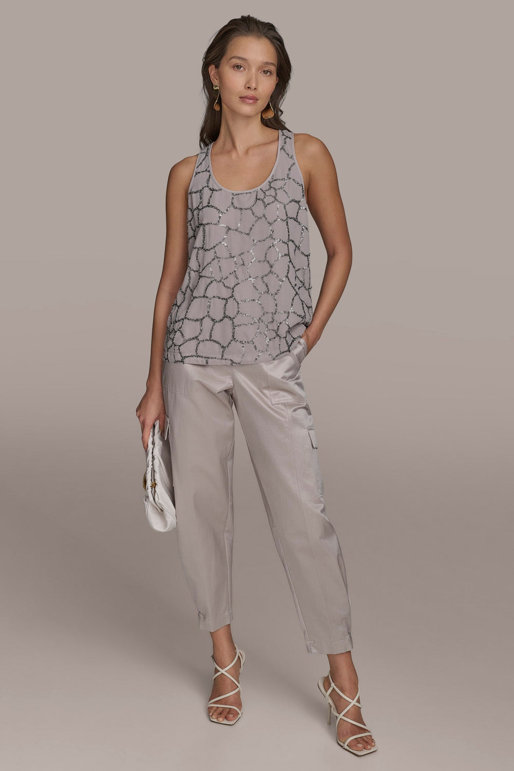 Donna Karan | SHELL WITH SEQUIN DETAIL