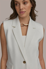 Donna Karan | BUTTON VEST WITH POCKET DETAIL
