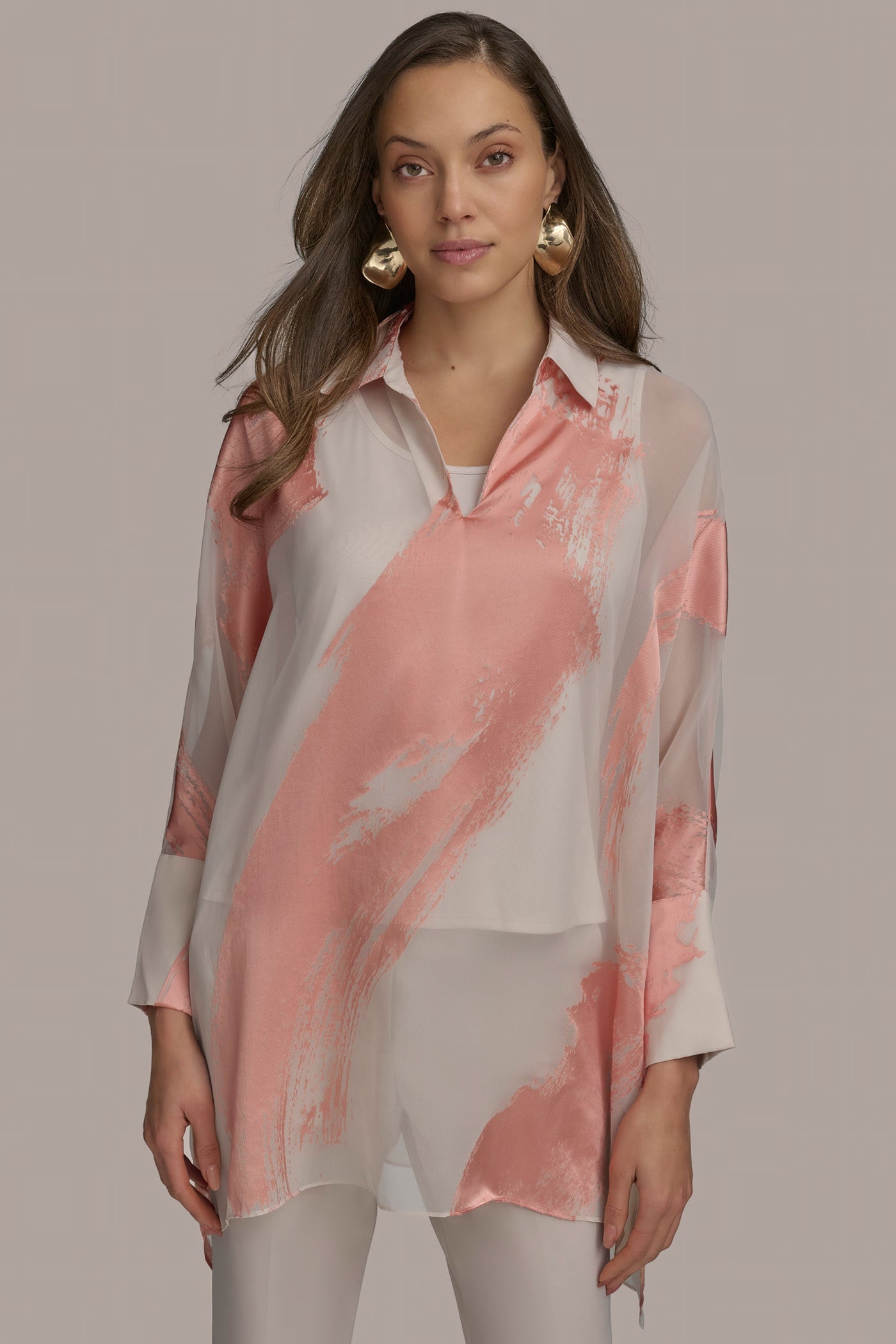 Donna Karan | BRUSHSTROKE BURNOUT TOP