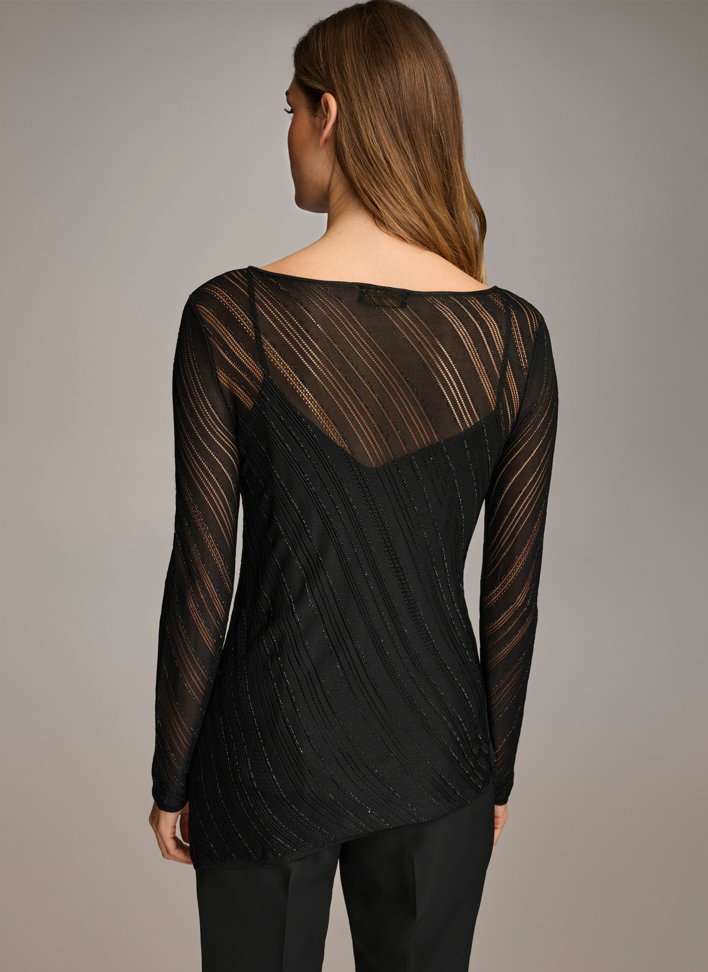 Donna Karan | SHEER TOP WITH SHIMMER