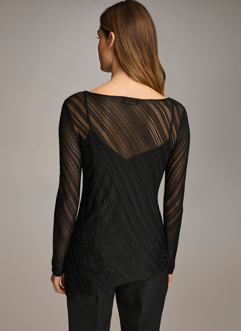 Donna Karan | SHEER TOP WITH SHIMMER