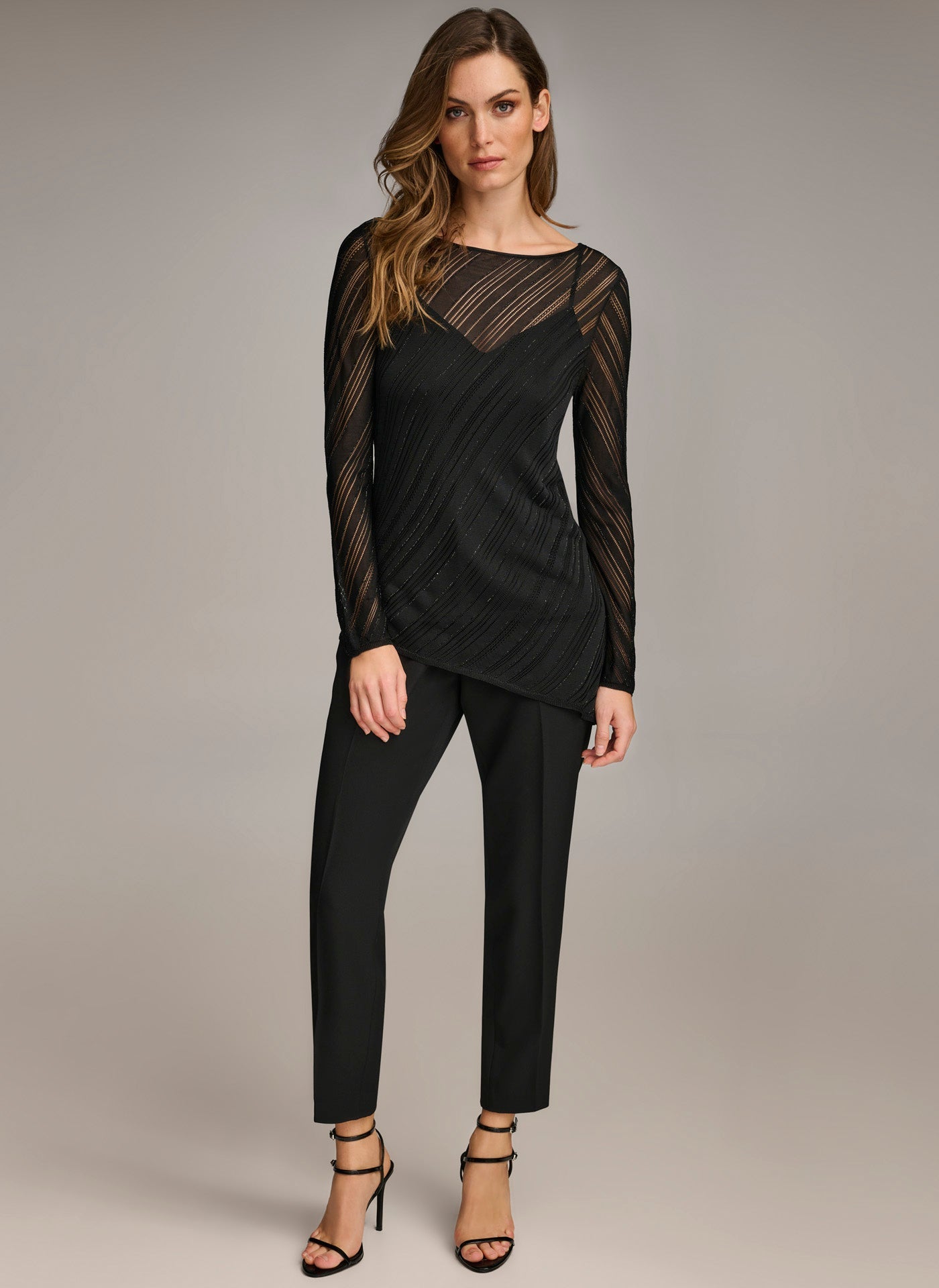 Donna Karan | SHEER TOP WITH SHIMMER