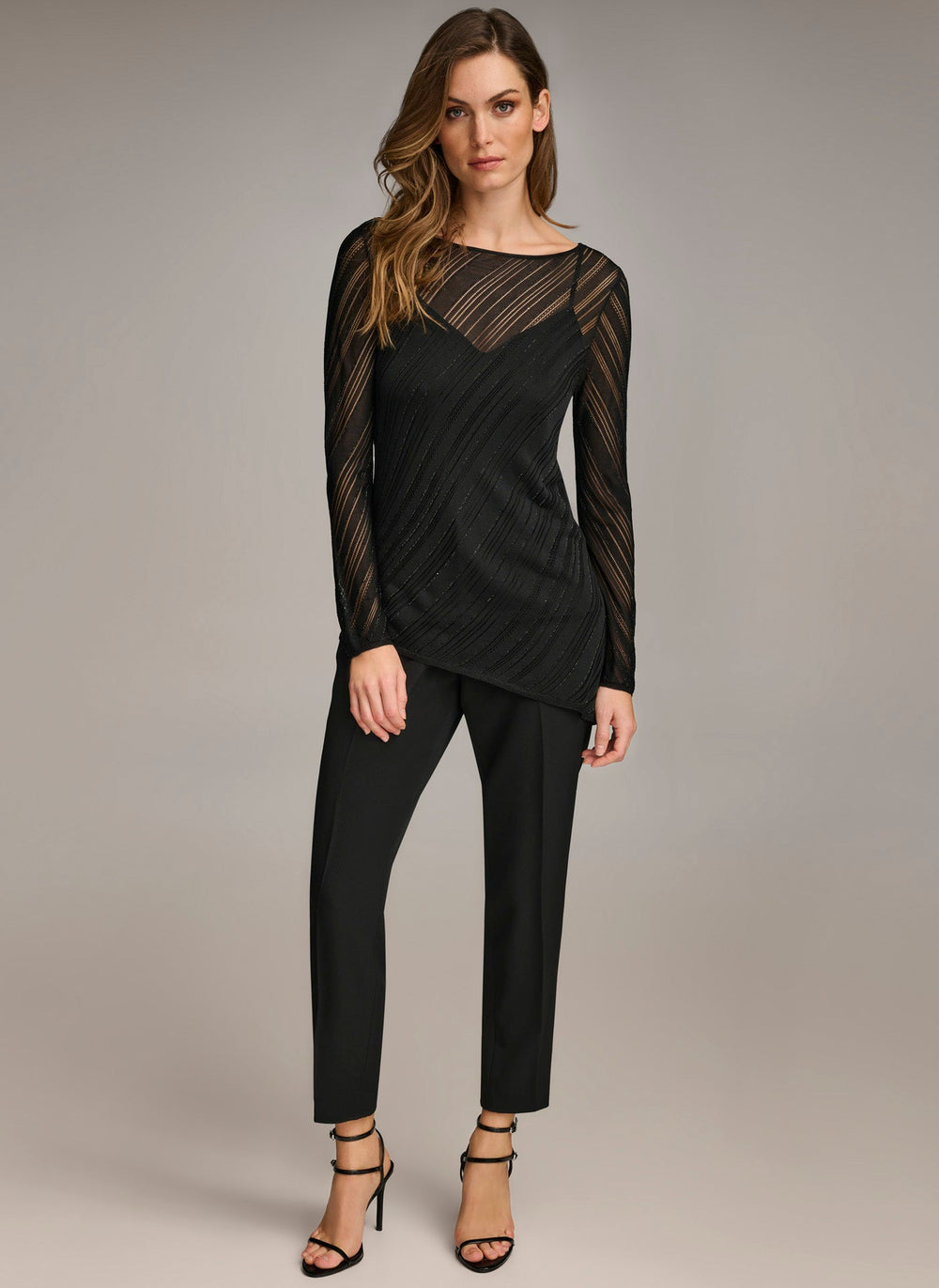 Donna Karan | SHEER TOP WITH SHIMMER