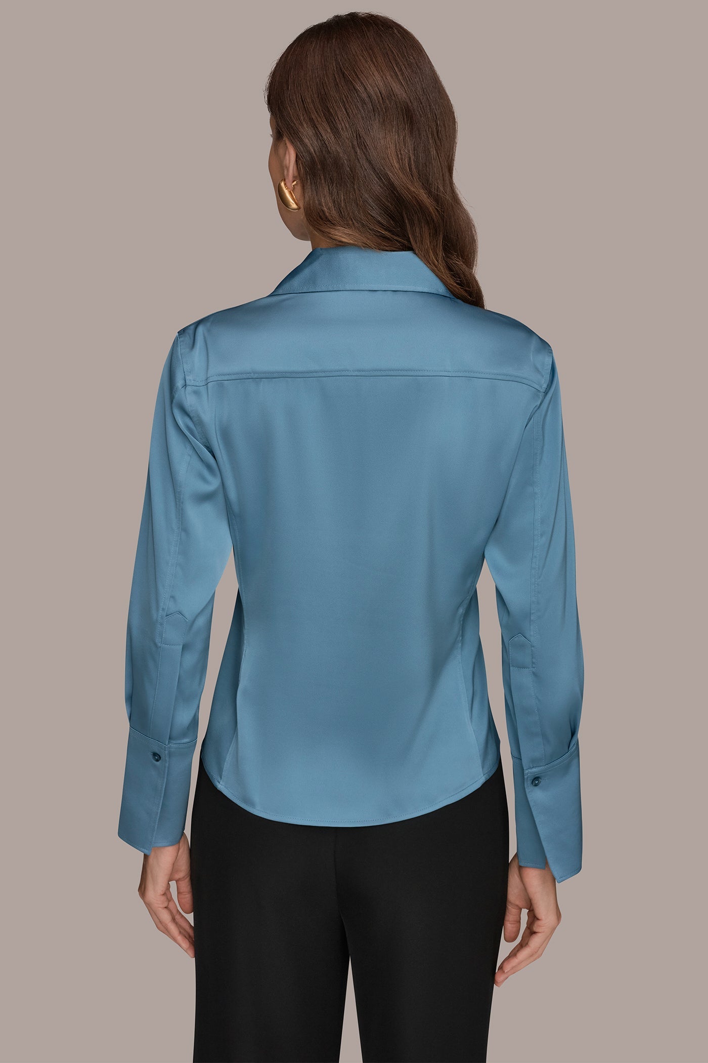 Donna Karan | SATIN HIGH-LOW BLOUSE