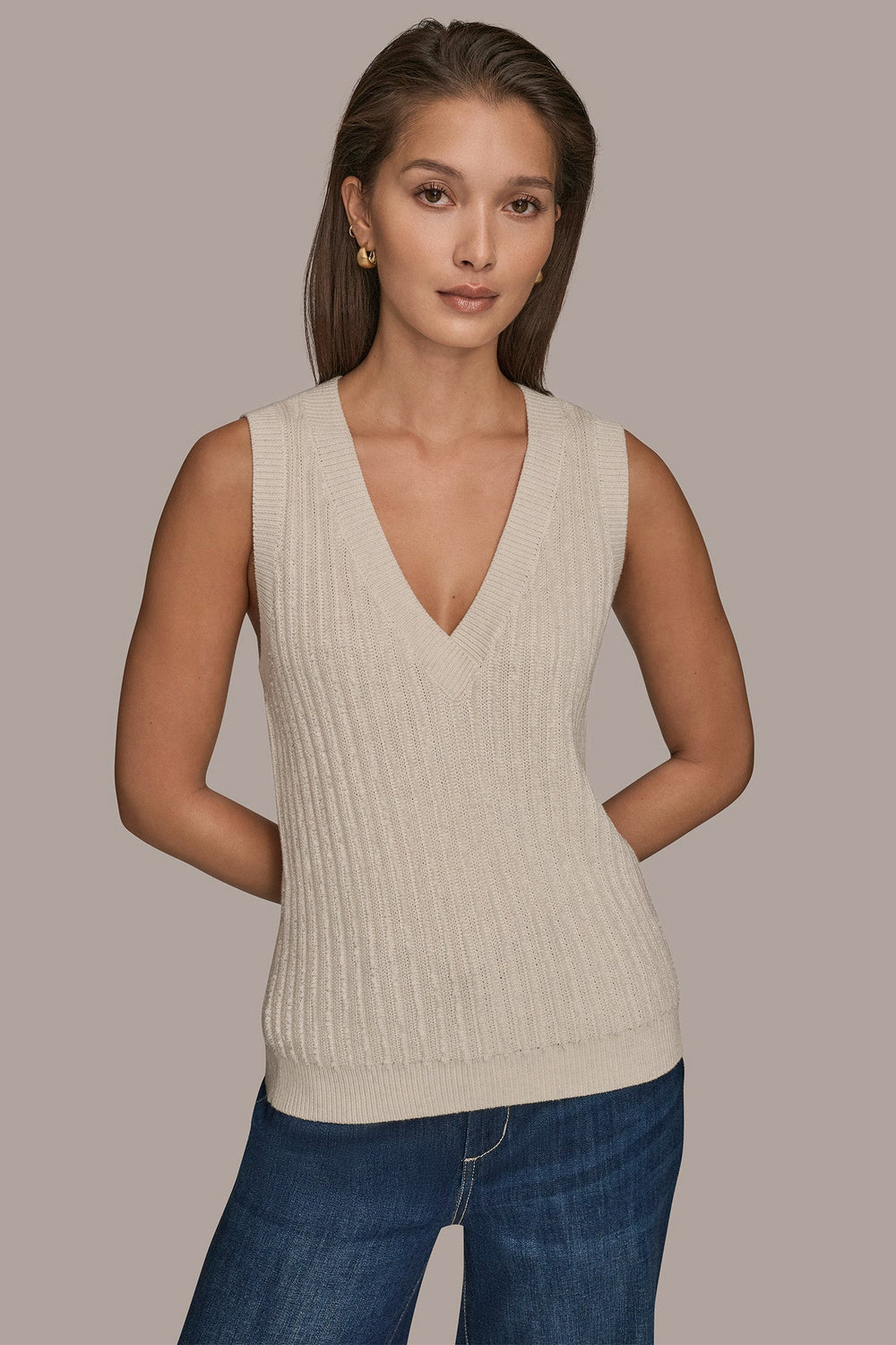 Donna Karan | LOOP STITCH SWEATER VEST