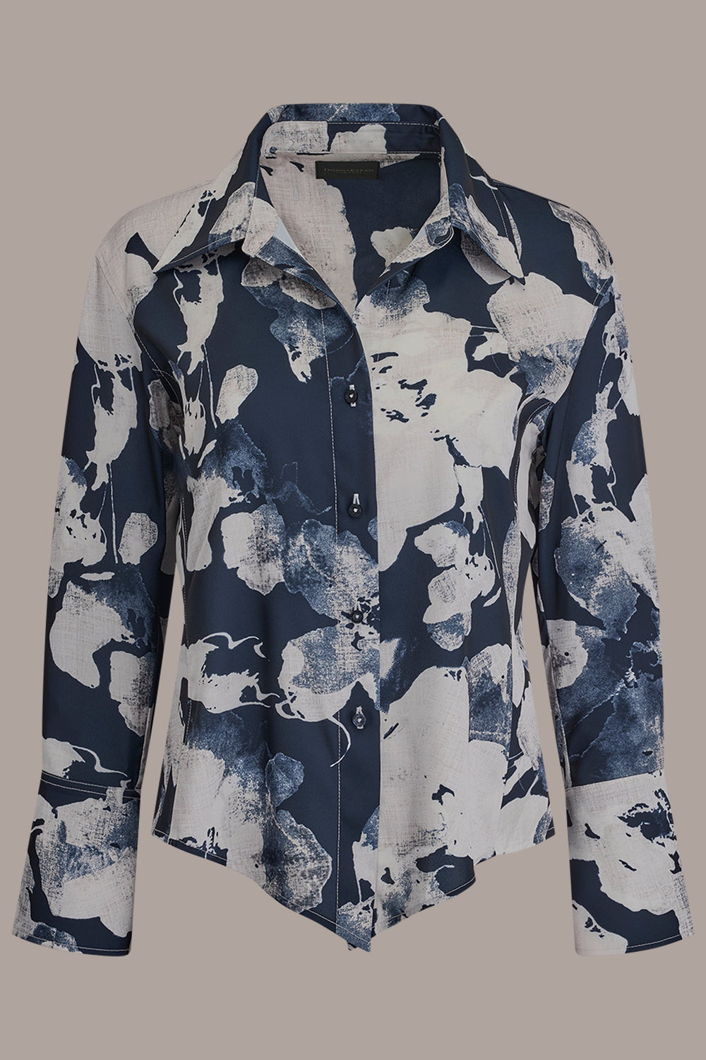 Donna Karan | FLORAL PRINT HIGH-LOW BLOUSE
