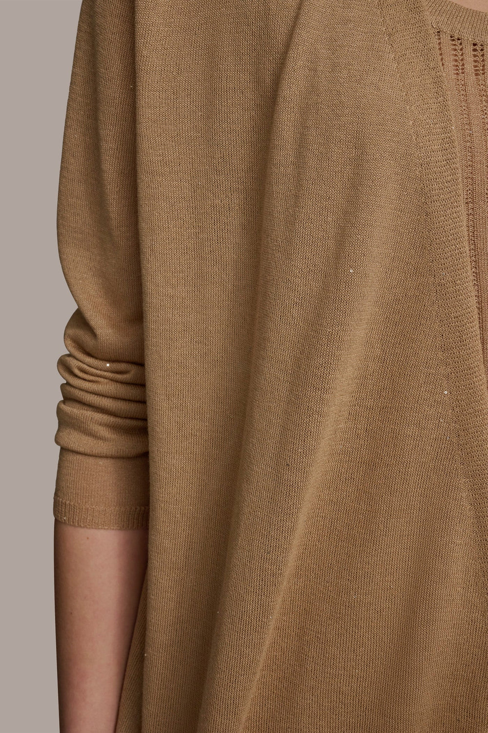 Donna Karan | LONG SLEEVE RIB OPEN CARDIGAN