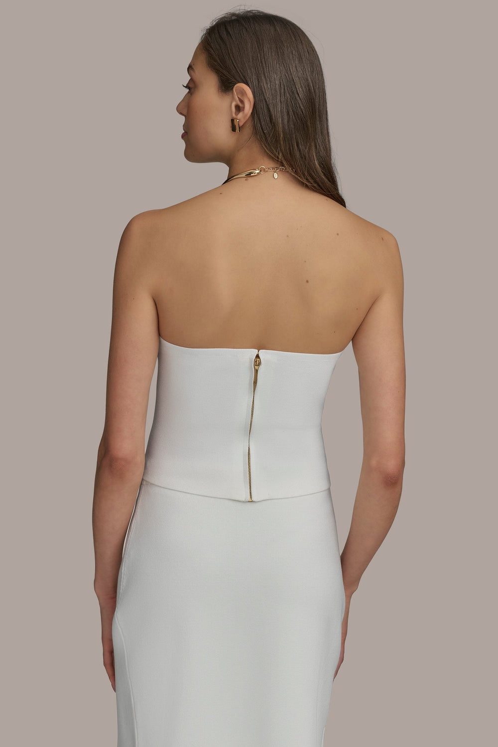 Donna Karan | SWEATER BANDEAU TOP