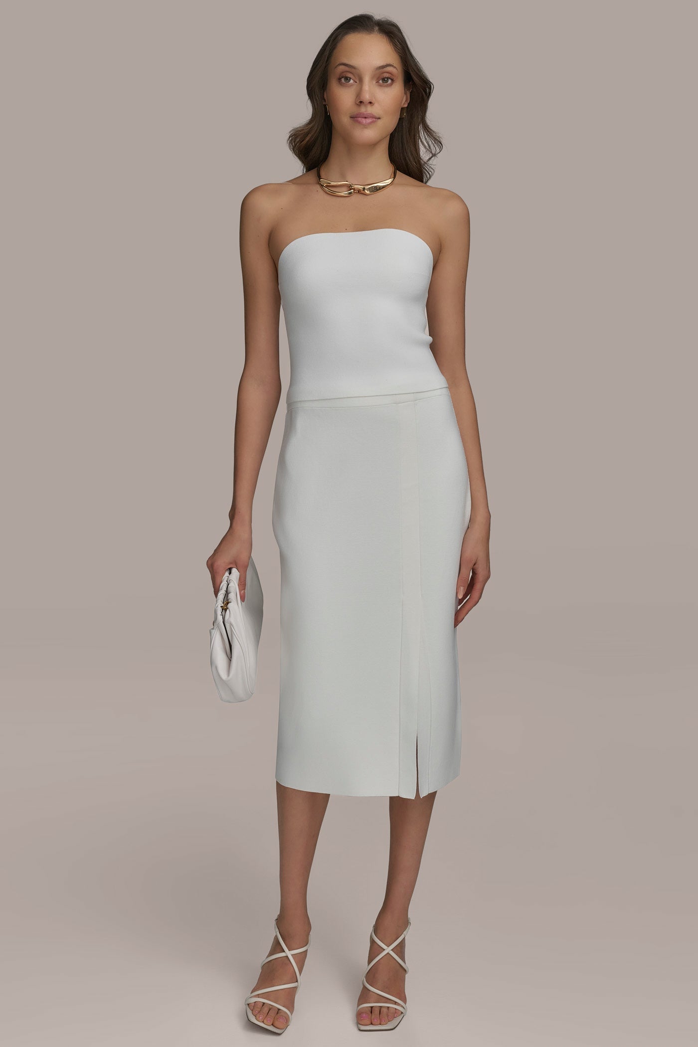 Donna Karan | SWEATER BANDEAU TOP