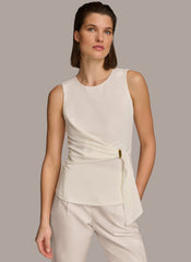 Donna Karan | CREW NECK WRAP TOP