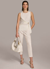 Donna Karan | CREW NECK WRAP TOP