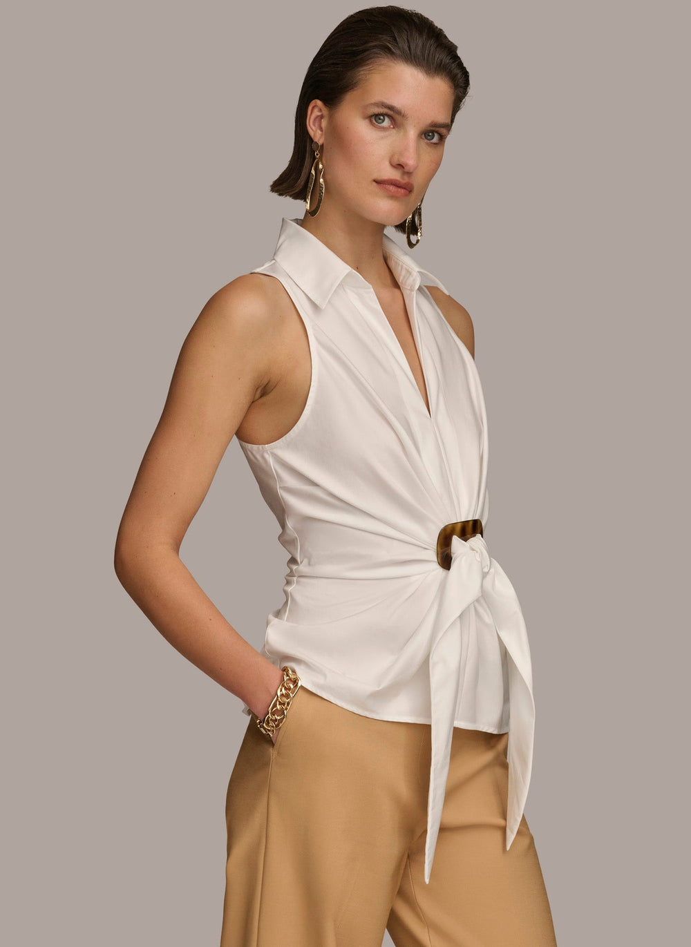 Donna Karan | TORTOISE HARDWARE KNOT TOP