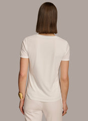 Donna Karan | CREW NECK RUCHED TEE