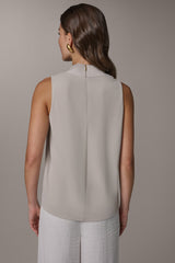 Donna Karan | TWIST DRAPE SHOULDER BLOUSE