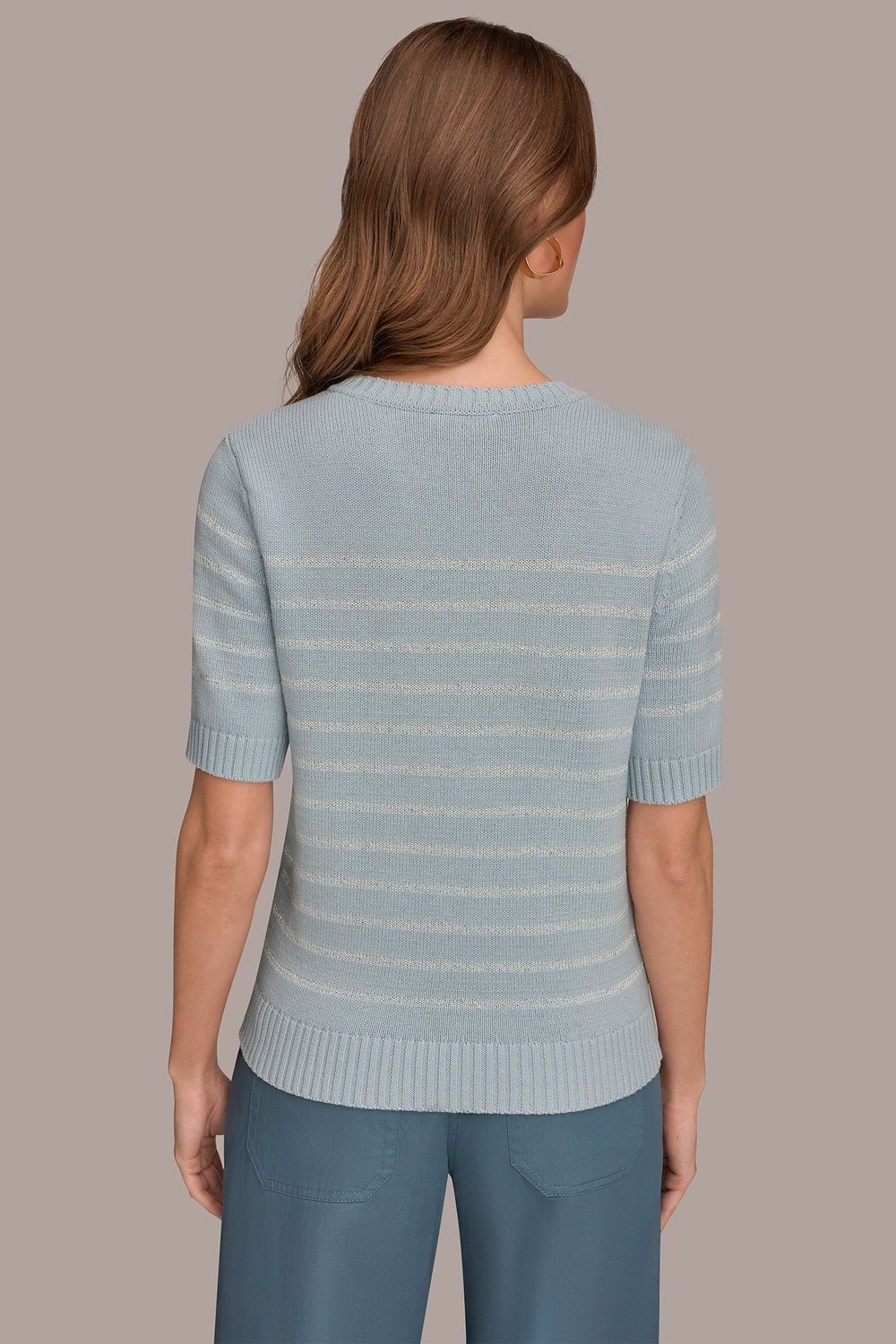Donna Karan | SEQUIN STRIPE SWEATER