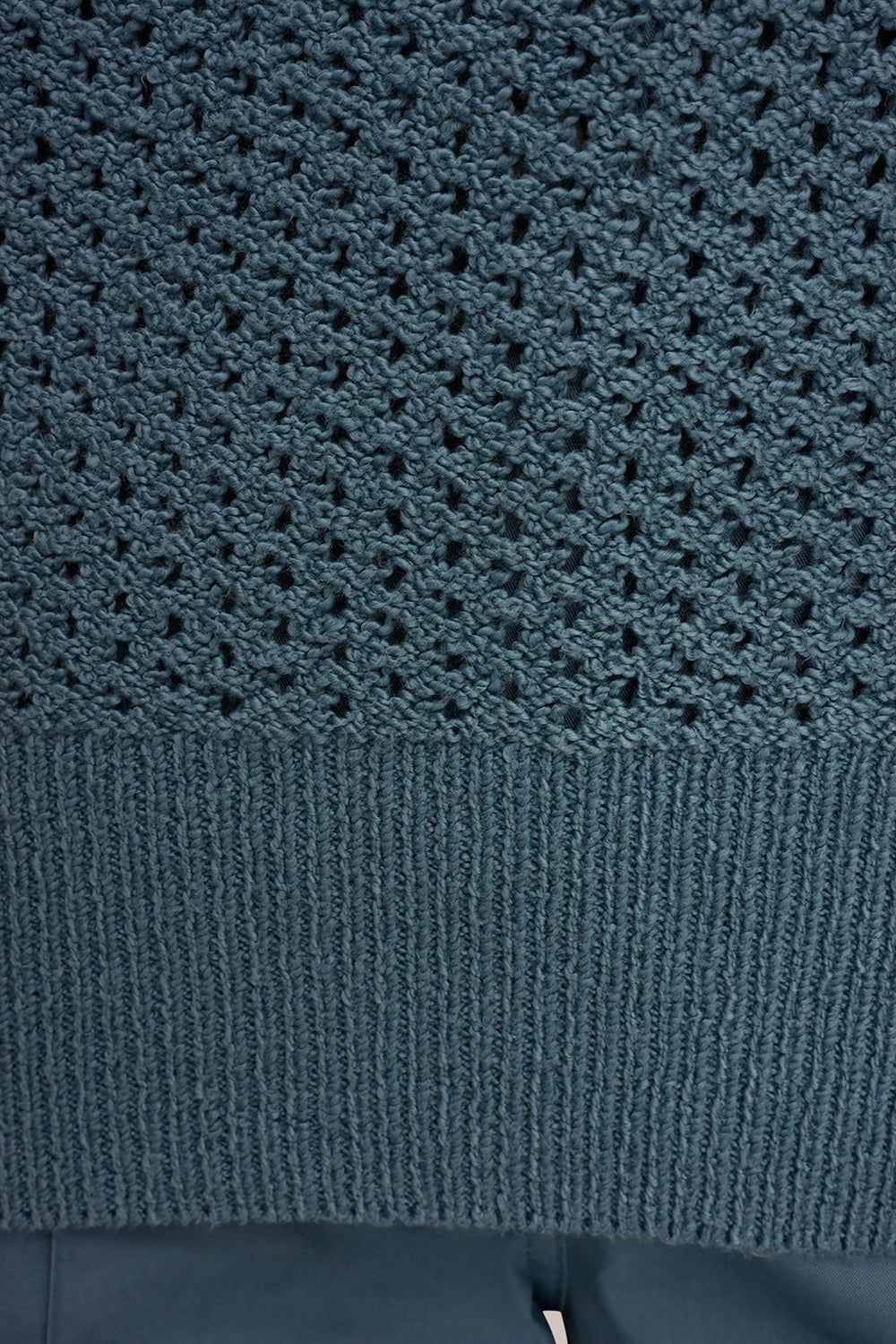 Donna Karan | LONG SLEEVE OPEN STITCH SWEATER