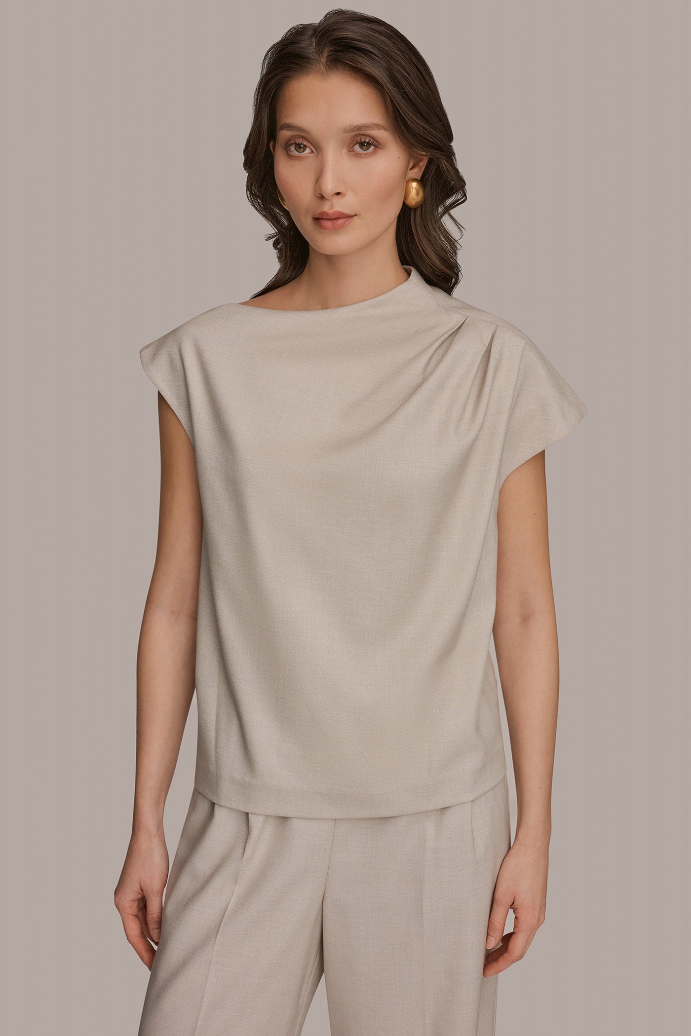 Donna Karan | ASYMMETRIC DRAPE BLOUSE
