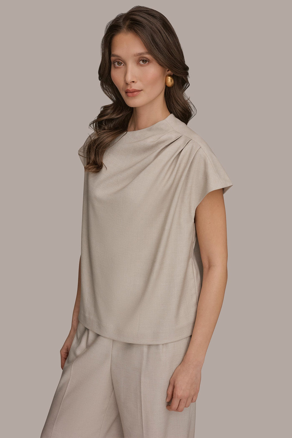 Donna Karan | ASYMMETRIC DRAPE BLOUSE