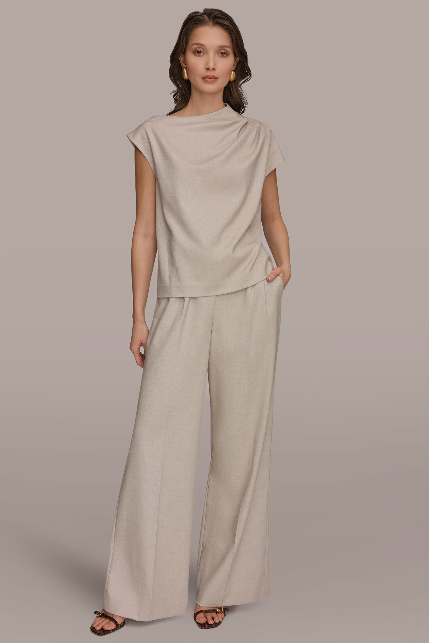 Donna Karan | ASYMMETRIC DRAPE BLOUSE