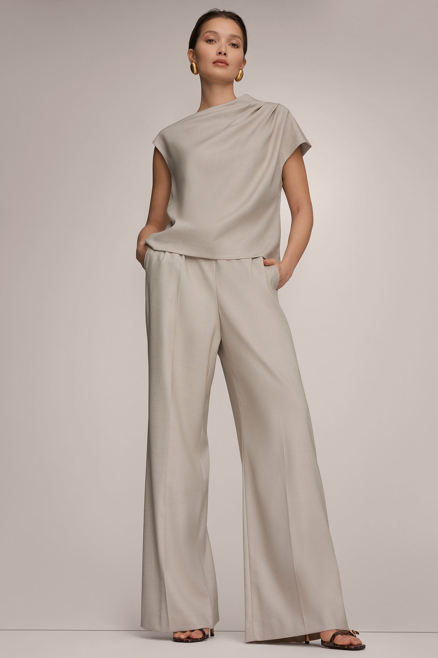 Donna Karan | ASYMMETRIC DRAPE BLOUSE