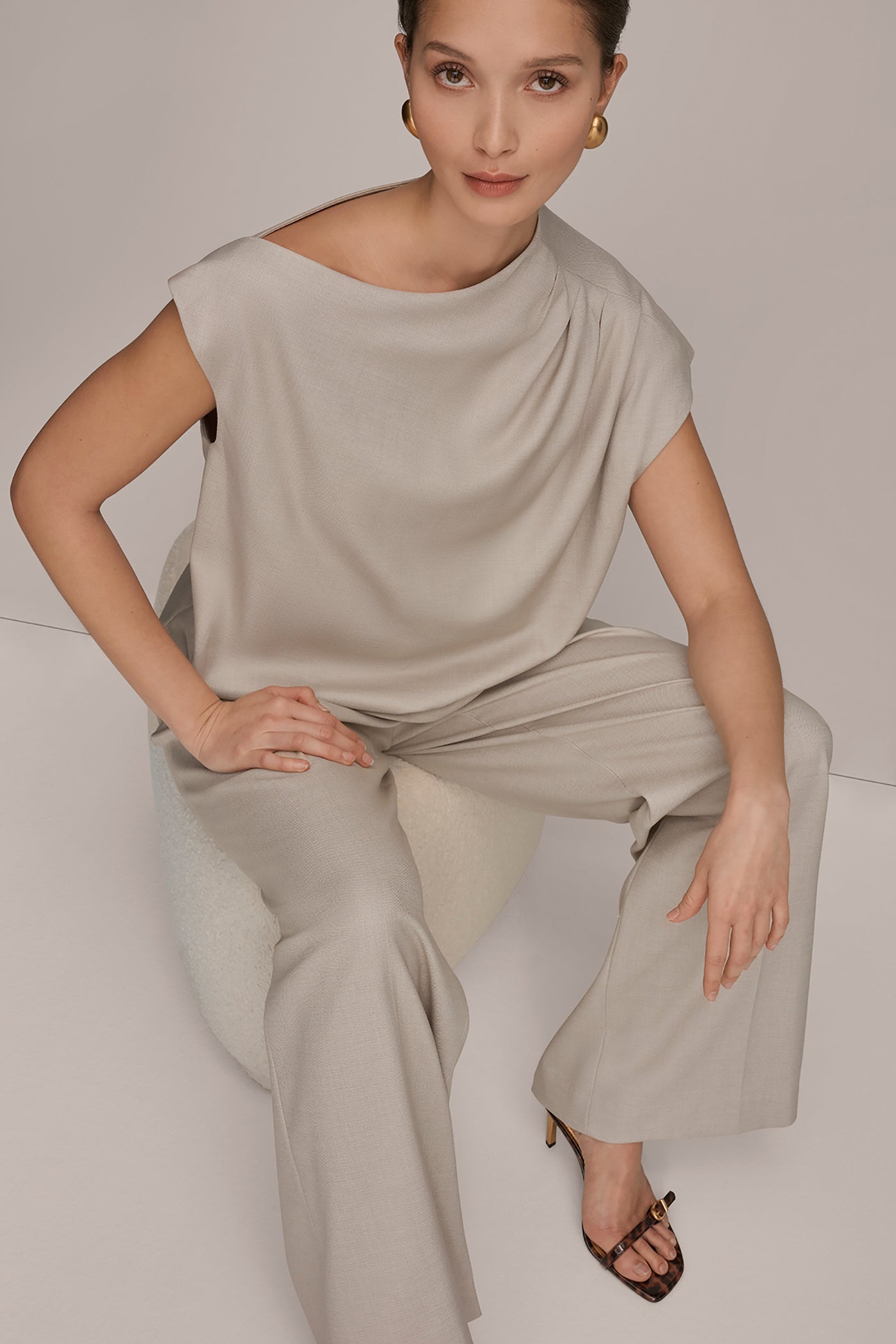 Donna Karan | ASYMMETRIC DRAPE BLOUSE