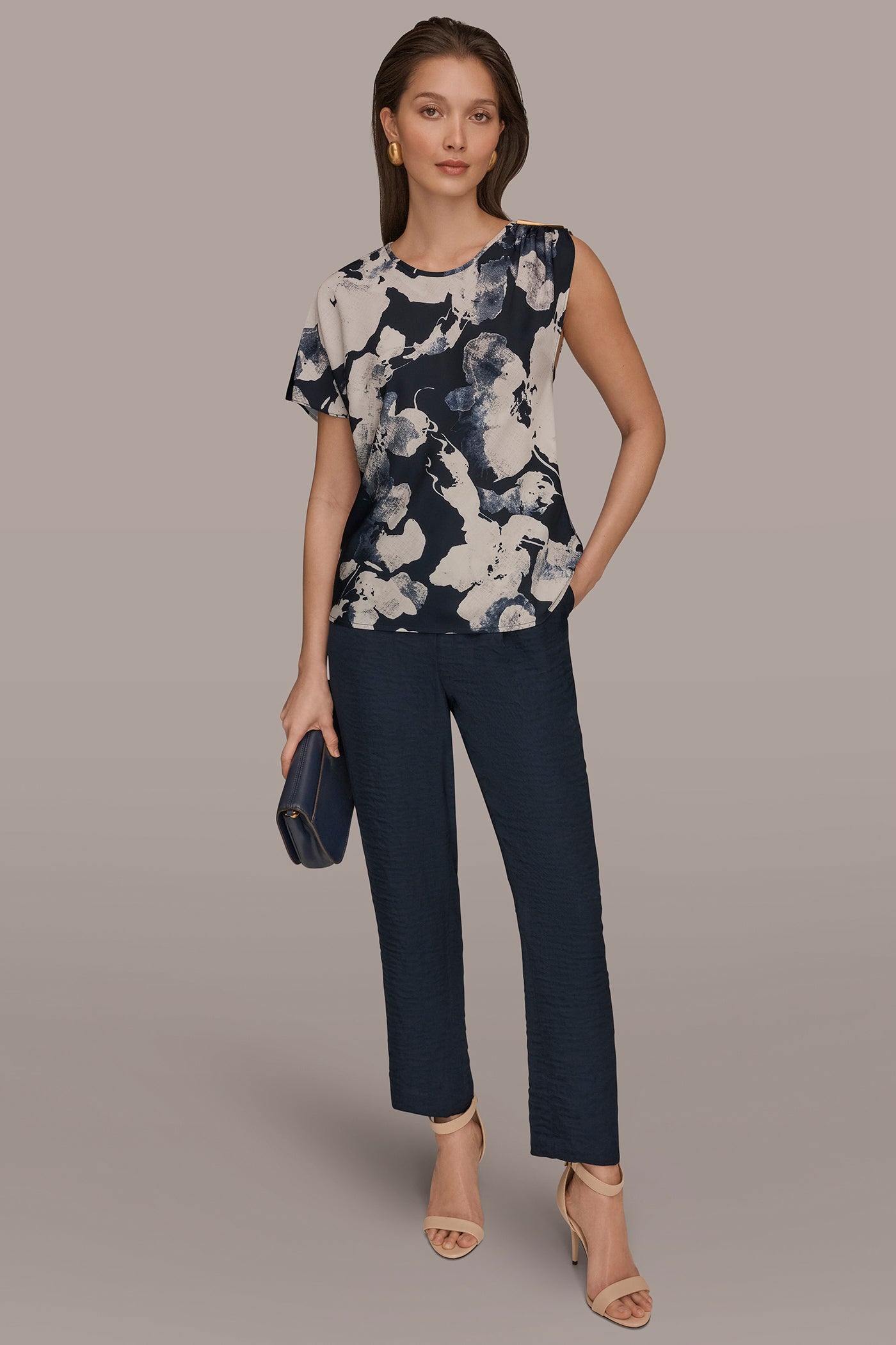 Donna Karan | ASYMMETRICAL SHOULDER BLOUSE