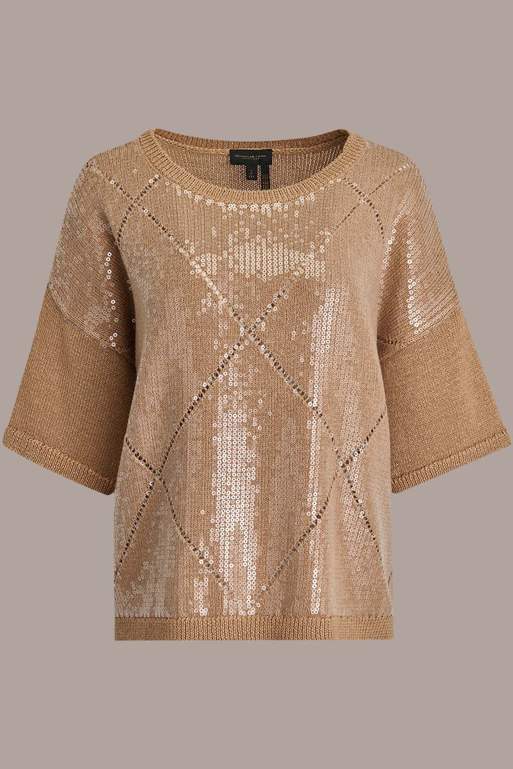 Donna Karan | ELBOW-SLEEVE SEQUIN SWEATER