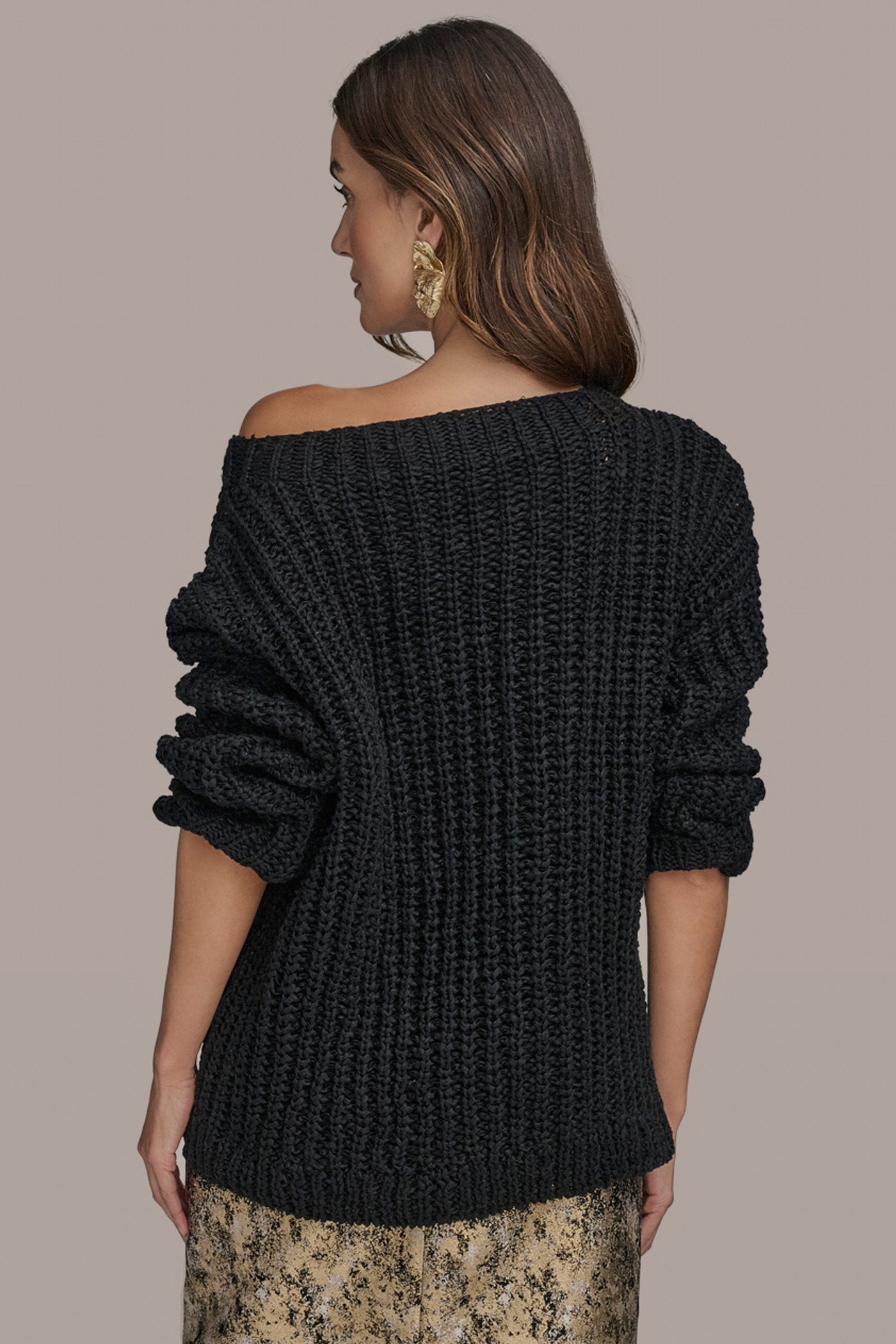 Donna Karan | OPEN STITCH DOLMAN SWEATER