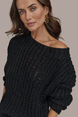 Donna Karan | OPEN STITCH DOLMAN SWEATER