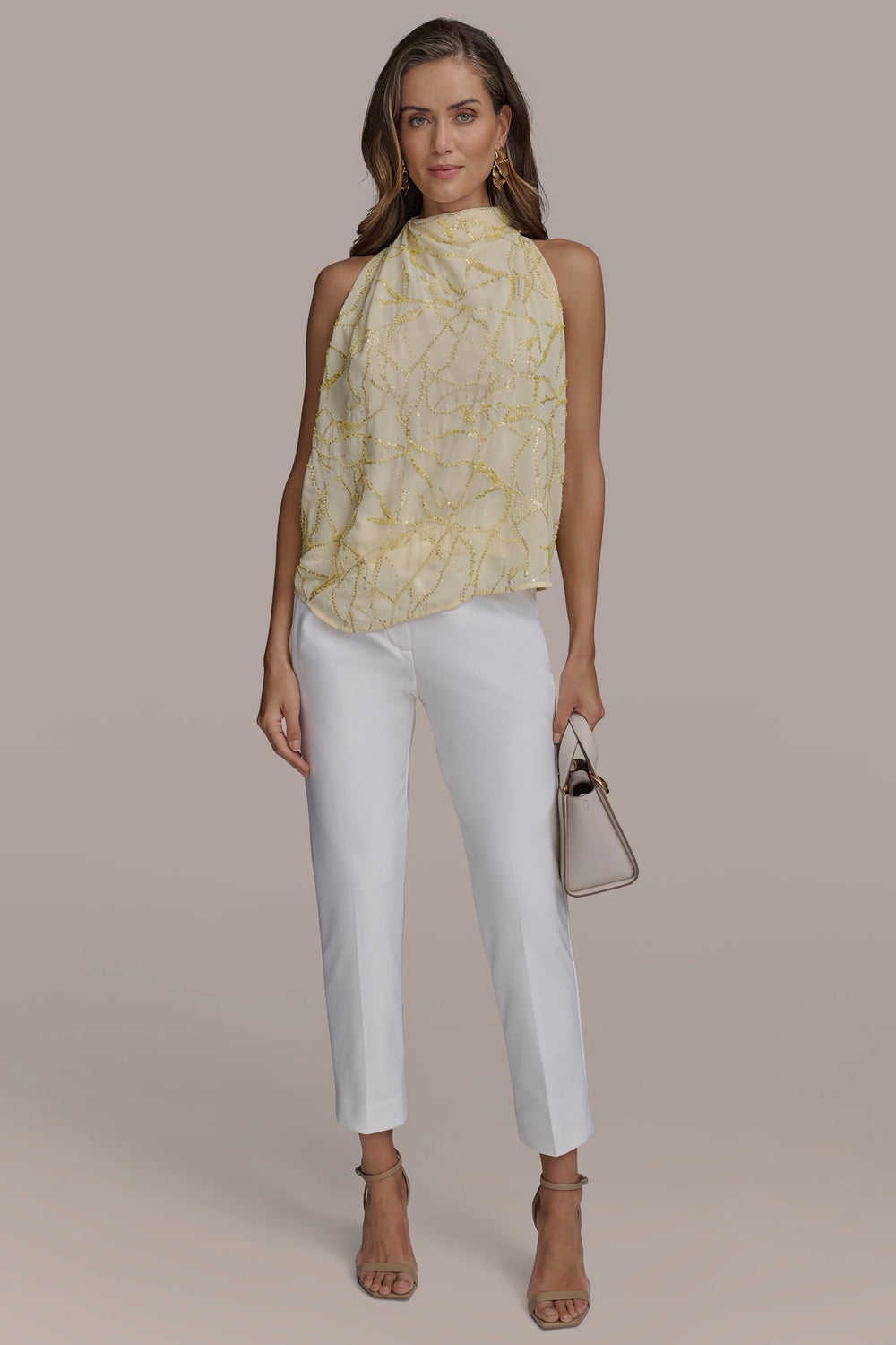 Donna Karan | PLEAT SHOULDER HALTER