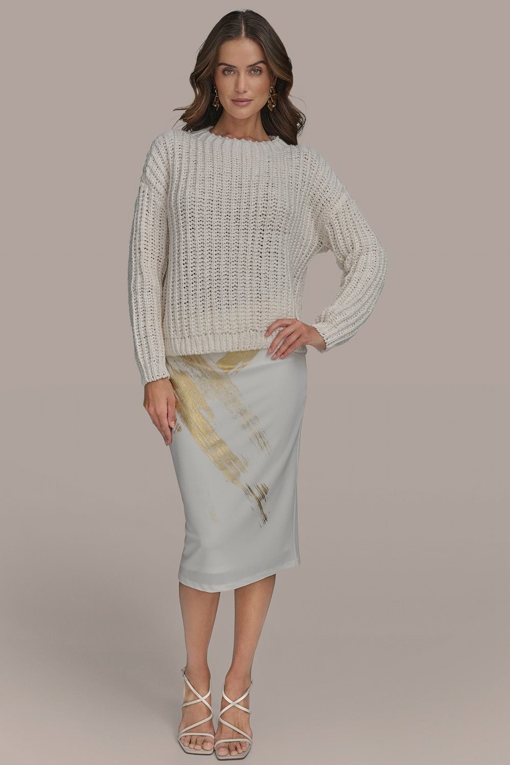 Donna Karan | OPEN STITCH DOLMAN SWEATER