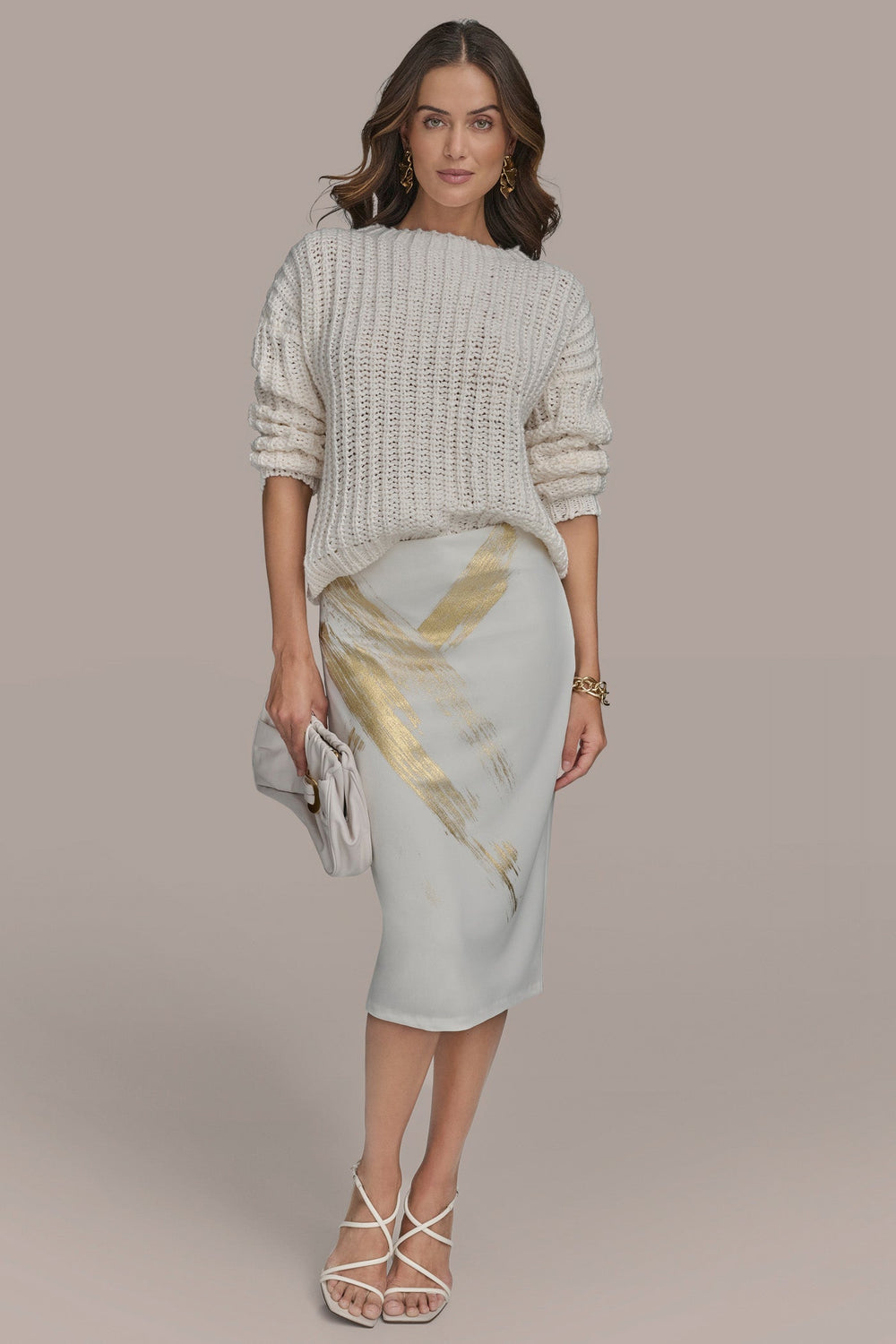 Donna Karan | OPEN STITCH DOLMAN SWEATER