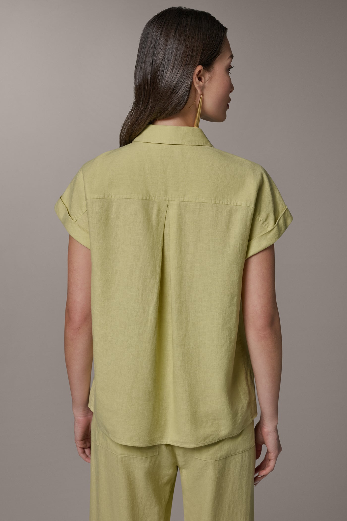 Donna Karan | CAP SLEEVE CAMP SHIRT