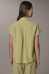 Donna Karan | CAP SLEEVE CAMP SHIRT