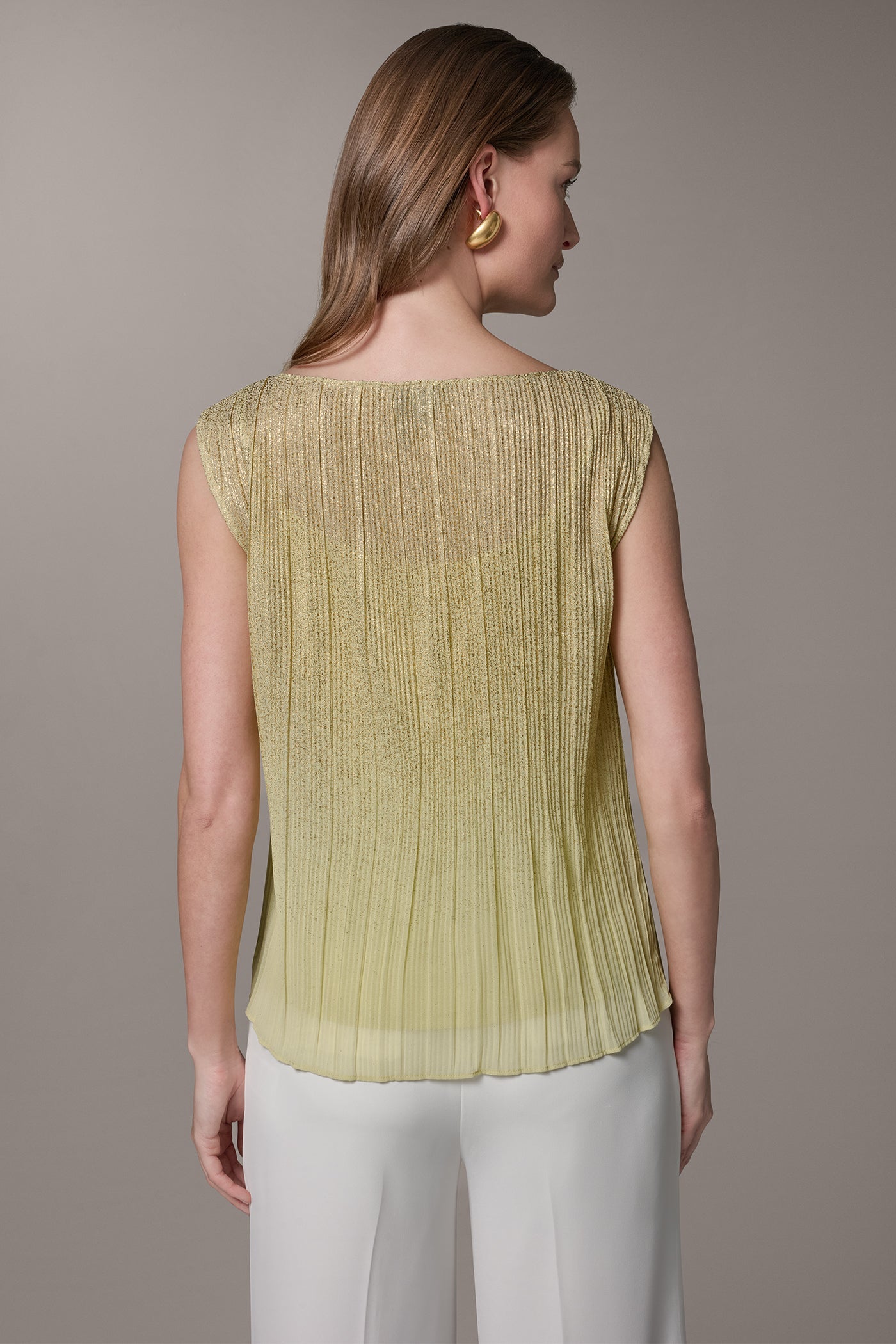 Donna Karan | SLEEVELESS METALLIC BLOUSE